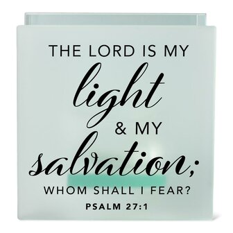 Theelichthouder the Lord is my light &amp; my salvation whom shall I fear