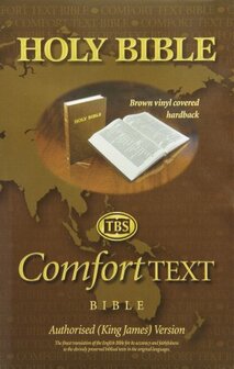 KJVA - Comfort Text LP Bible  Brown, Hardcover