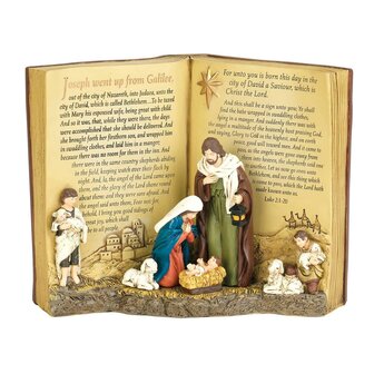 Beeld Boek met kerststal