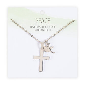 Ketting kruis peace