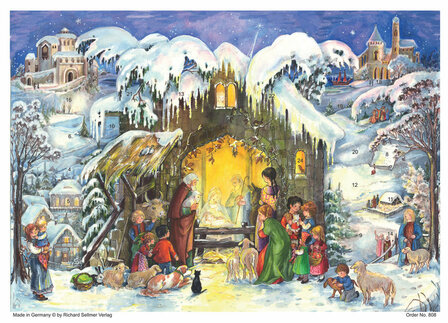 Adventskalender Nativity snow