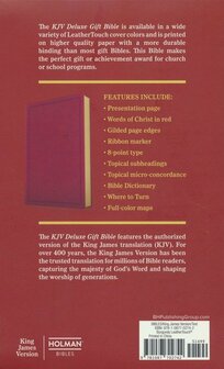 KJV Deluxe Gift Bible Burgundy, Imitation Leather