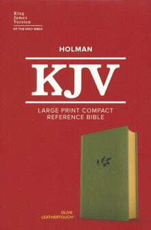 KJV LP Comp. Ref. Bible Olive, Leathertouch