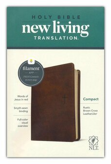 NLT &ndash; Compact Bible Rustic Brown, Leatherlook