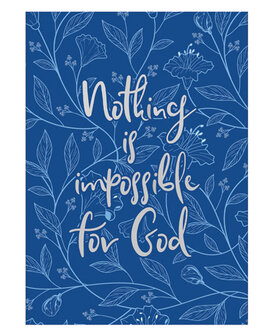 Lux lederen schrijfdagboek Nothing is impossible For God