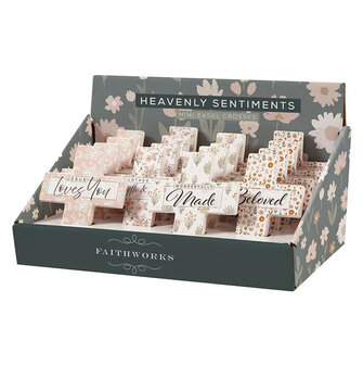 Display Tafelkruisjes Heavenly sentiments 16 kruisjes