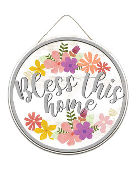 Wanddeco rond Bless this home