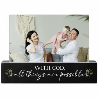 Foto balkje With God all things are possible