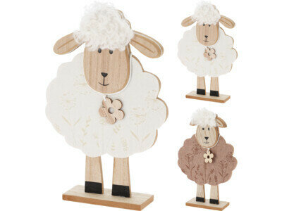 Deco schaap hout staand small