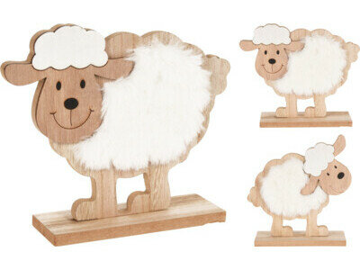 Deco schaap staand 16cm