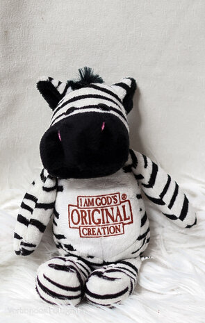 Knuffel zebra God's original creation