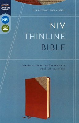 NIV - Thinline Bible Brown, Imitation Leather    