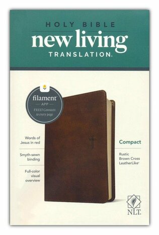 NLT – Compact Bible Rustic Brown, Leatherlook