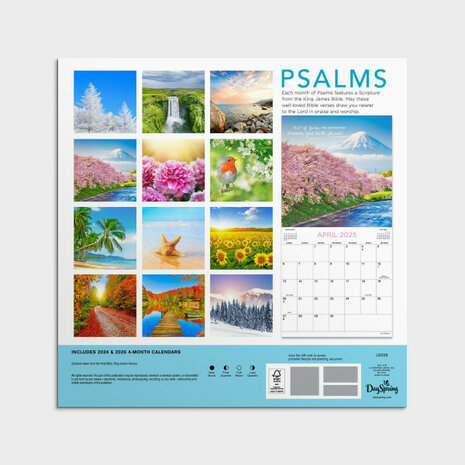 Standaard wandkalender 2025 Psalms