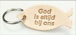 Sleutelhanger-leer-vis-God-is-altijd-bij-ons