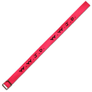 Armbandje geweven WWJD neon roze