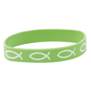 Armband siliconen vis groen