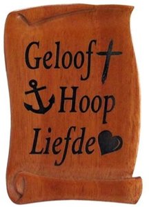 Standaard 7x10cm geloof hoop liefde