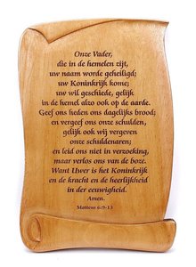 Wandbord 20x13cm Onze Vader