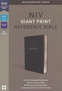 NIV Giant Print Reference Bible  Black, Leatherlook