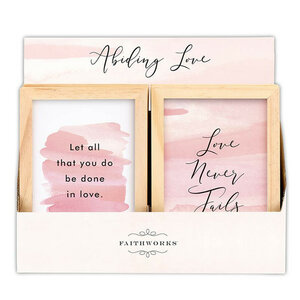 Ingelijste schilderijen set van 2 Let all that you do & Love never fails