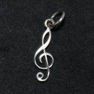 925 sterling silver hanger muzieksleutel small 19x6x1mm