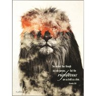 Wandbord lion Proverbs 28:1