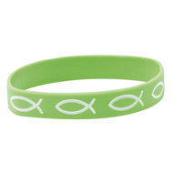 Armband siliconen vis groen