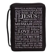 Bijbelhoes  zwart x-large names of Jesus