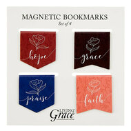 Magnetische boekenleggers (4) Hope Grace Praise Faith