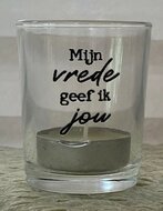 Theelicht met geurkaars Mijn vrede geef ik u 