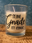 Klein glaasje met kaars Seine Gnade ist genug