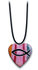 Ketting hart vis speksteen roze_