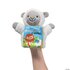 Pluche handpop met boek Jesus is the lamb_