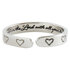 Verstelbare ring silver en goud verguld assorti Faithful Heart_