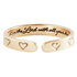 Verstelbare ring silver en goud verguld assorti Faithful Heart_