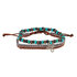 Display dubbele bedelarmband  met kruis/ kralen koord_