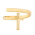  Adjustable goldplated ring open cross_